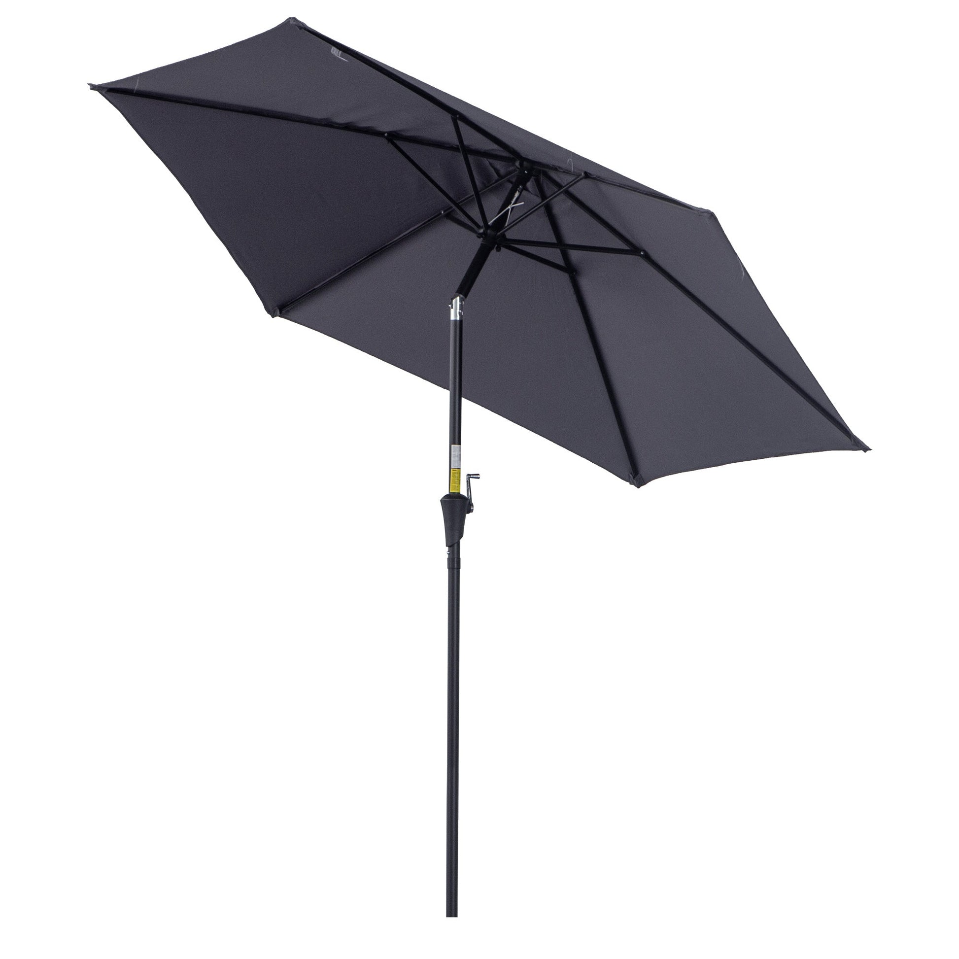 2.7 m Patio Umbrella, Aluminum Frame-Grey – view from Souleta
